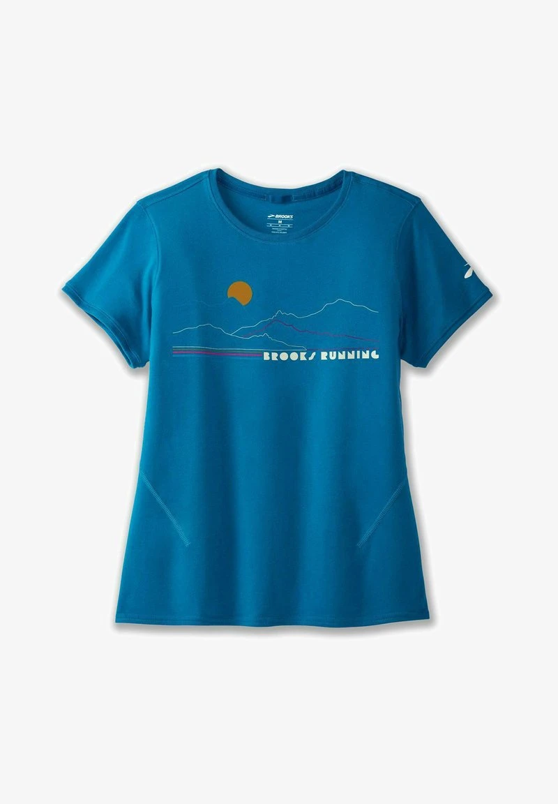 BROOKS DISTANCE SHORT SLEEVE 2.0 - T-Shirt Print - Ochre Run With Nature 8 BROOKS DISTANCE SHORT SLEEVE 2.0 - T-Shirt Print - Ochre Run With Nature – Bild 6