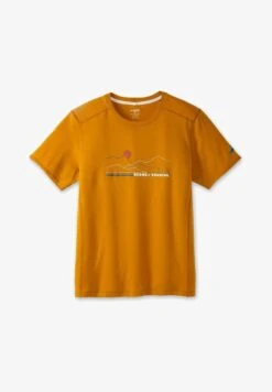 BROOKS DISTANCE SHORT SLEEVE 2.0 - T-Shirt Print - Mist Run With Nature -Brooks Verkaufsgeschäft 14e3176c8a3446c88cbd0ac18c603201