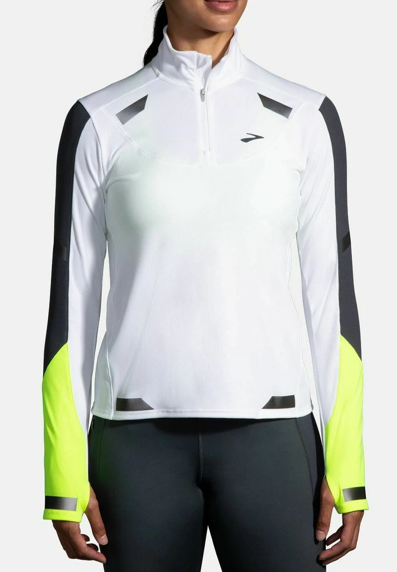 BROOKS RUN VISIBLE 1/2 ZIP - Sport T-shirt - White Asphalt Nightlife 5 BROOKS RUN VISIBLE 1/2 ZIP - Sport T-shirt - White Asphalt Nightlife – Bild 3
