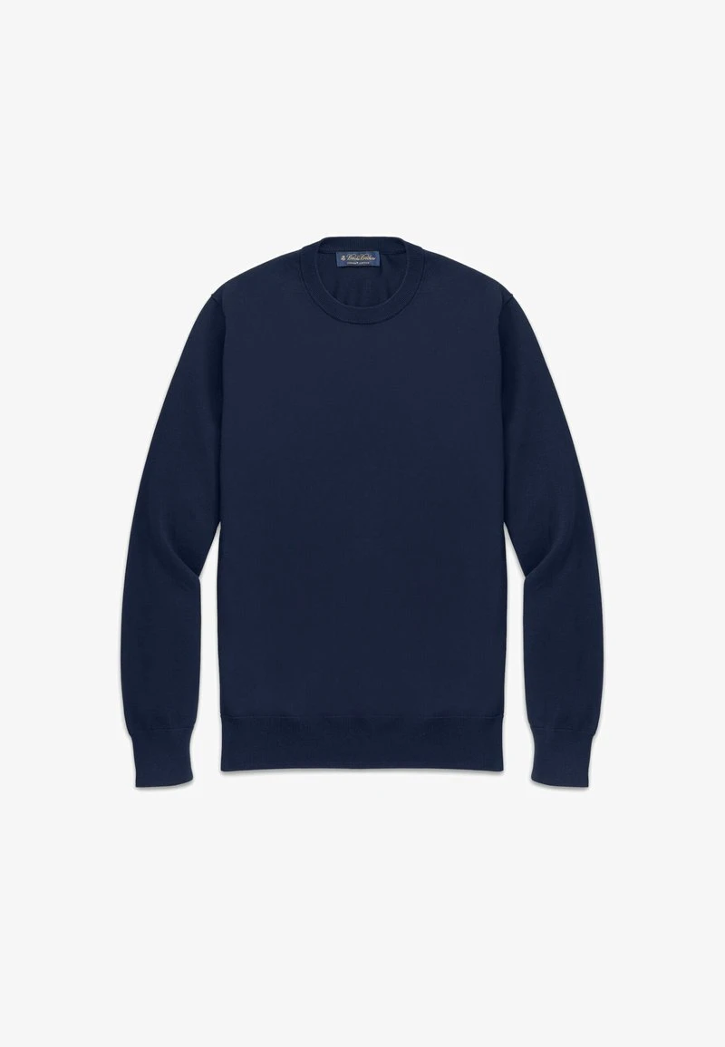 SUPIMA CREWNECK - Strickpullover - Navy 5 SUPIMA CREWNECK - Strickpullover - Navy – Bild 3