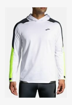 BROOKS RUN VISIBLE THERMAL HOODIE - Kapuzenpullover - White Asphalt Nightlife
