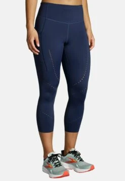 BROOKS METHOD 3/4 TIGHT - Tights - Navy -Brooks Verkaufsgeschäft 2609b38c401549b98d8478ae89828c00