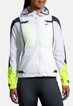 BROOKS RUN VISIBLE CONVERTIBLE JACKET - Trainingsjacke - White Asphalt Nightlife -Brooks Verkaufsgeschäft 28d6d3889ec2465c9fd981ba61be1ae3