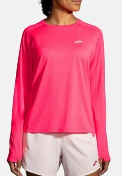 BROOKS SPRINT FREE LONG SLEEVE 2.0 - Langarmshirt - Hyper Pink