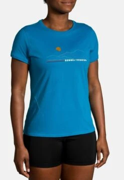 BROOKS DISTANCE SHORT SLEEVE 2.0 - T-Shirt Print - Pacific Br Mountain Run -Brooks Verkaufsgeschäft 52f9f74667324c4a9807823c02b5e850 2
