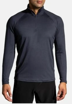 BROOKS DASH 1/2 ZIP - Trainingsjacke - Heather Concrete