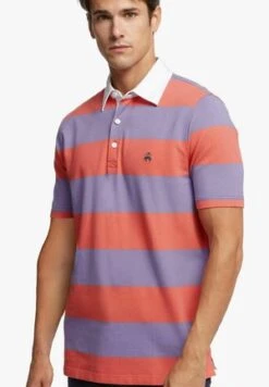 RUGBY STRIPE STRETCH - Poloshirt - Dark Pink Navy Stripes -Brooks Verkaufsgeschäft 6c99f6a2e87b43b187782e7a8007ce54