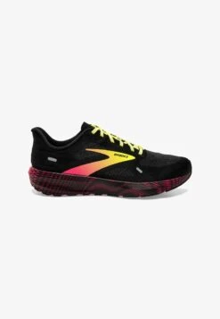 BROOKS LAUNCH 9 - Laufschuh Neutral - Black Pink Yellow