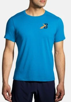 BROOKS DISTANCE SHORT SLEEVE 2.0 - T-Shirt Print - Spring Break Flying B