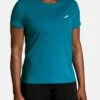 BROOKS DISTANCE SHORT SLEEVE 2.0 - T-Shirt Print - Htr Lagoon -Brooks Verkaufsgeschäft 85fb90b09a364f9a9c1c824a263aa825