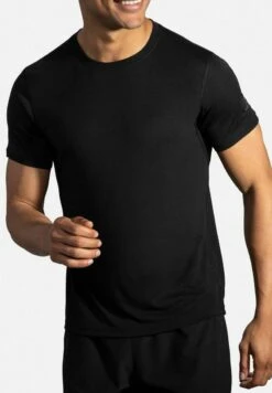 BROOKS DISTANCE SHORT SLEEVE - T-Shirt Basic - Black -Brooks Verkaufsgeschäft 95acfefef0904866a3b9413889d27ec1