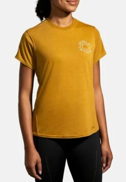 BROOKS DISTANCE GRAPHIC - T-Shirt Print - Heather Burnt Olive Happy -Brooks Verkaufsgeschäft a3d2a178992a4363b1cf553a7617ee89 1