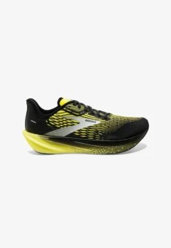 BROOKS HYPERION MAX - Laufschuh Neutral - Black Blazing Yellow White