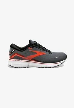 BROOKS GHOST 15 - Laufschuh Neutral - Ebony Black /spicy Orange