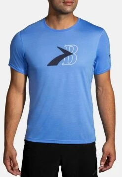 BROOKS DISTANCE GRAPHIC SHORT SLEEVE - T-Shirt Print - Vivid Blue Flying B -Brooks Verkaufsgeschäft c2c8c1f7ae3941b1876ec4221e0872f4 1