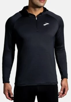 BROOKS THERMAL HOODIE 2.0 - Kapuzenpullover - Black