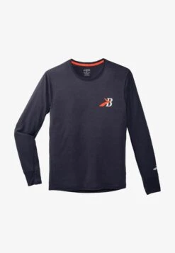 DISTANCE GRAPHIC LONG SLEEVE - Langarmshirt - Concrete Brooks Heritage -Brooks Verkaufsgeschäft d0c5b27de83e4ef9be0f3733b09797a7