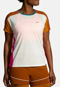 BROOKS SPRINT FREE SHORT SLEEVE 2.0 - T-Shirt Basic - Lightest Sky Ochre Fuchsia -Brooks Verkaufsgeschäft e3dea365d58f4919a90a5bfca4a00a89 1