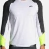 BROOKS Run Visible Long Sleeve - Langarmshirt - White Asphalt Nightlife