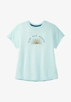 BROOKS DISTANCE GRAPHIC - T-Shirt Print - Ice Blue Rise And Run -Brooks Verkaufsgeschäft f04638ce9daf48f58b4ca43db98fe0f8 1