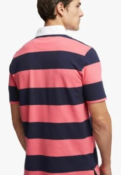 RUGBY STRIPE STRETCH - Poloshirt - Dark Pink Navy Stripes -Brooks Verkaufsgeschäft fb591628cc2a4e30bc4d7cc403fc54b0