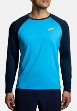 BROOKS ATMOSPHERE LONG SLEEVE 2.0 - Langarmshirt - Spring Break Navy -Brooks Verkaufsgeschäft fd83af56ae894fc997379a74c8254397 2
